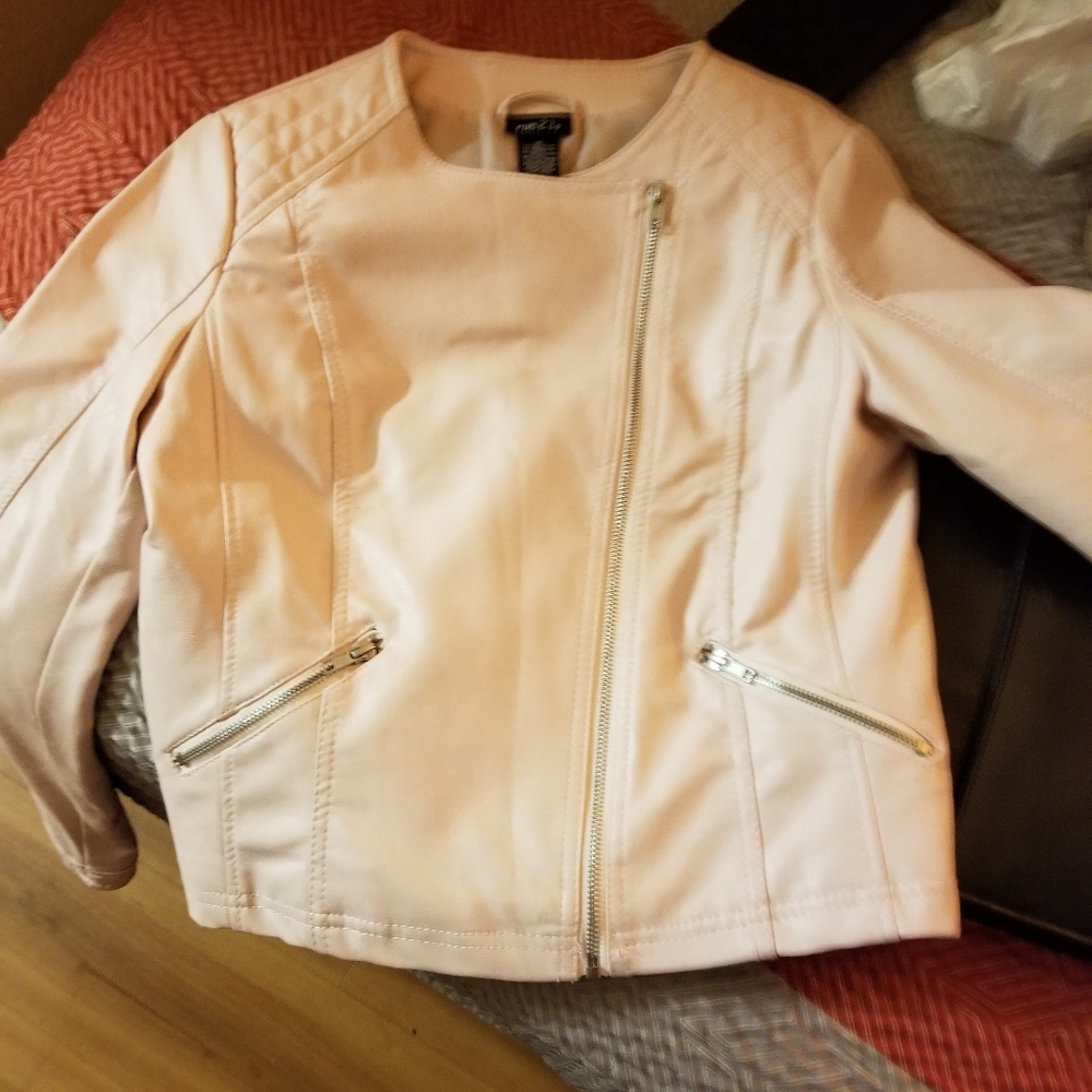 Rue 21 Collarless Leatherette Jacket